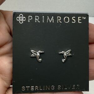 PRIMROSE Sterling Silver Petite Hummingbird Stud Earrings New